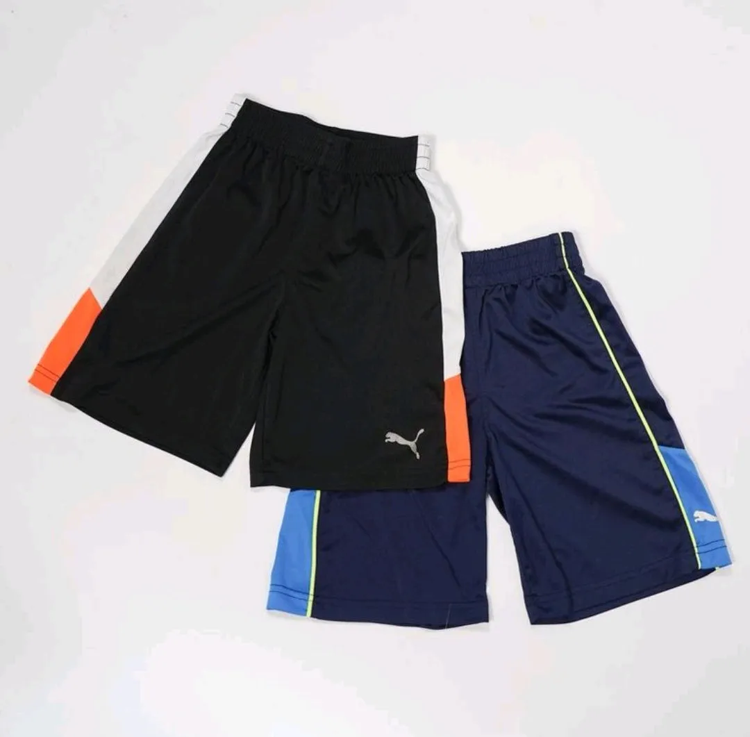 BOY SIZE 7 YEARS - PUMA, Athletic Shorts, 2 Pack EUC B7