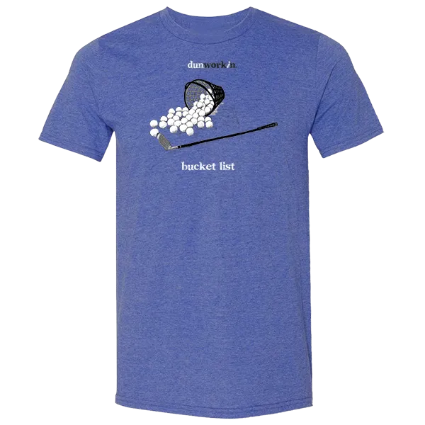 Bucket List Golf Unisex Lightweight Cotton/Poly Blend SS Tee