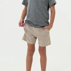 Burlebo Youth Khaki Athletic Shorts