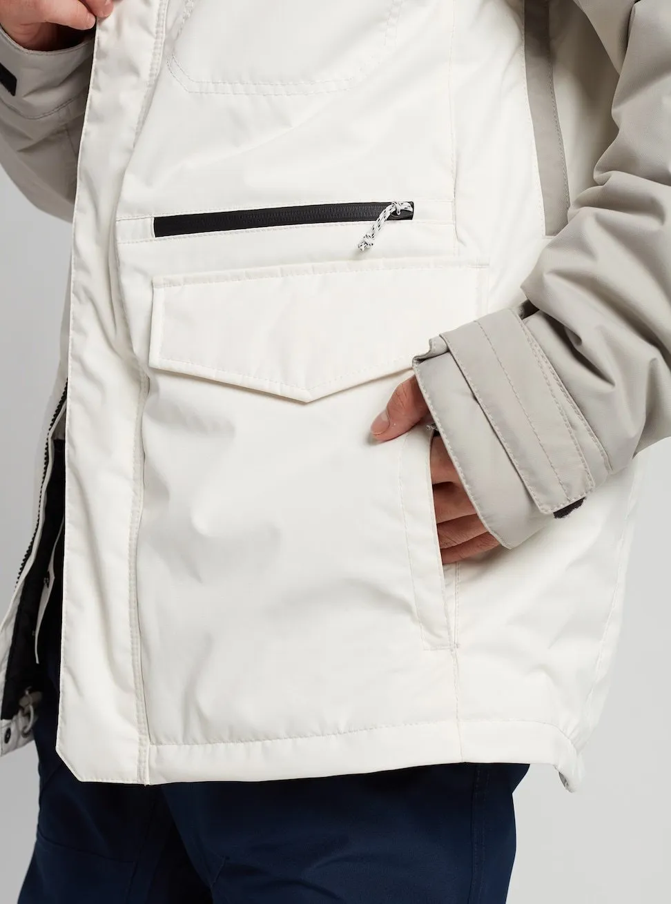 Burton Covert Mens Jacket ron Grey / Stout White