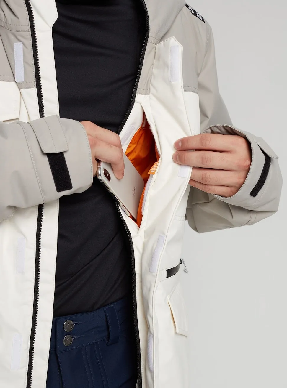 Burton Covert Mens Jacket ron Grey / Stout White