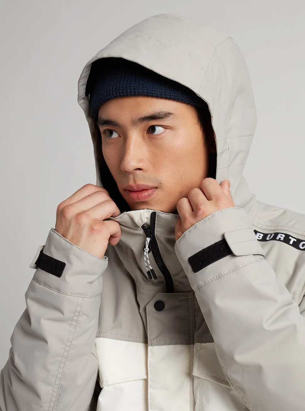 Burton Covert Mens Jacket ron Grey / Stout White