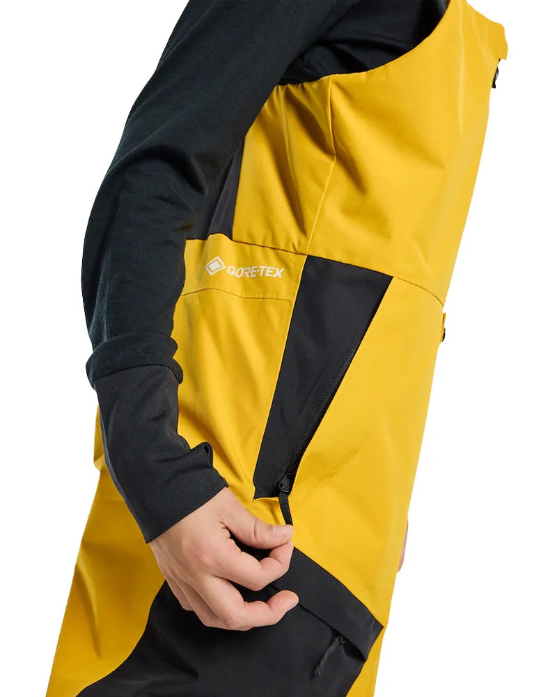 Burton Kids' Powline Gore-Tex Bib Pants Goldenrod/True Black 2025