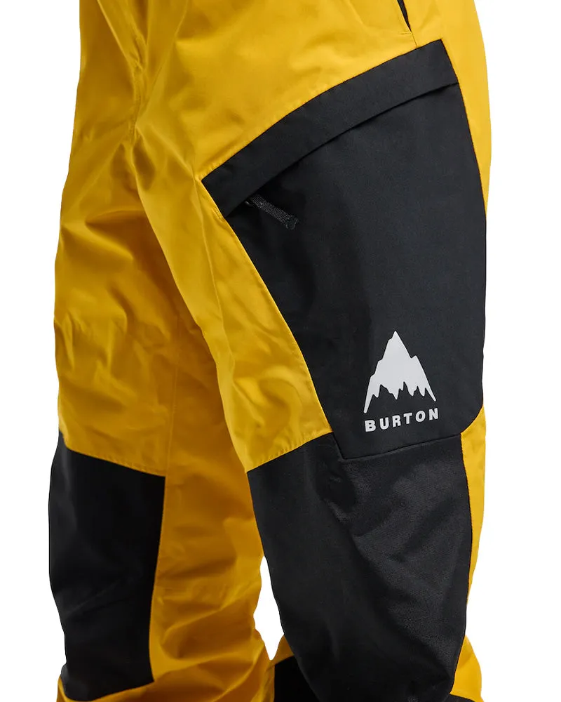 Burton Kids' Powline Gore-Tex Bib Pants Goldenrod/True Black 2025