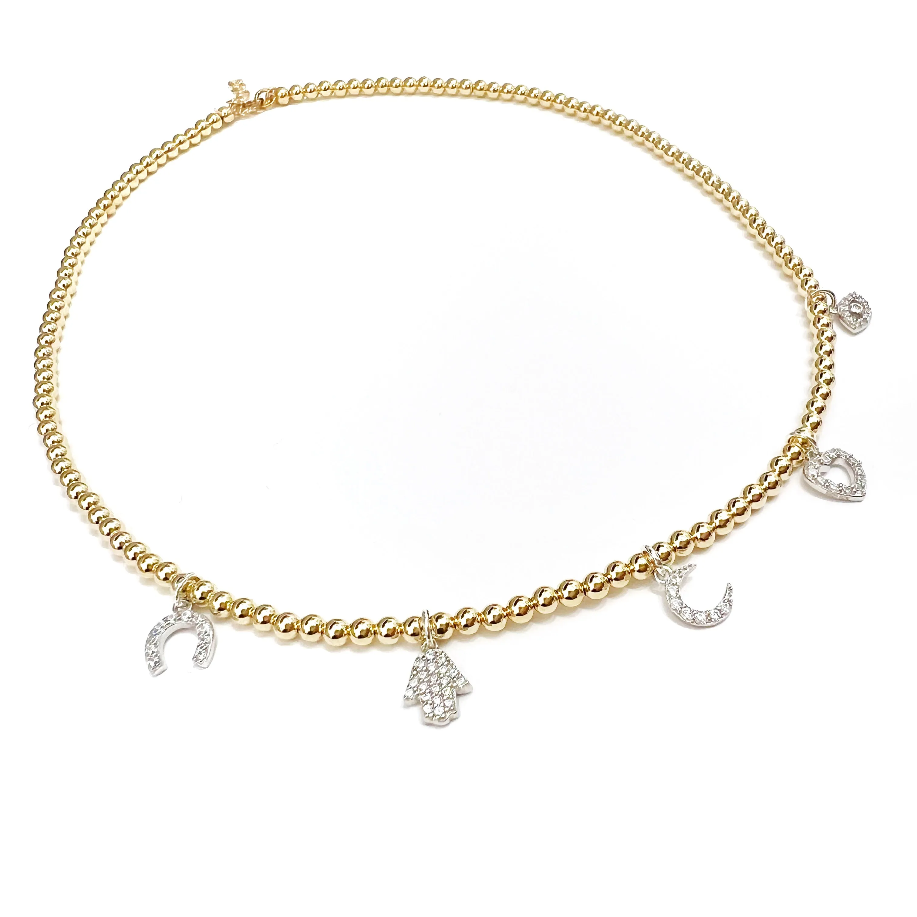Choker and Pave Charms Water Resistant