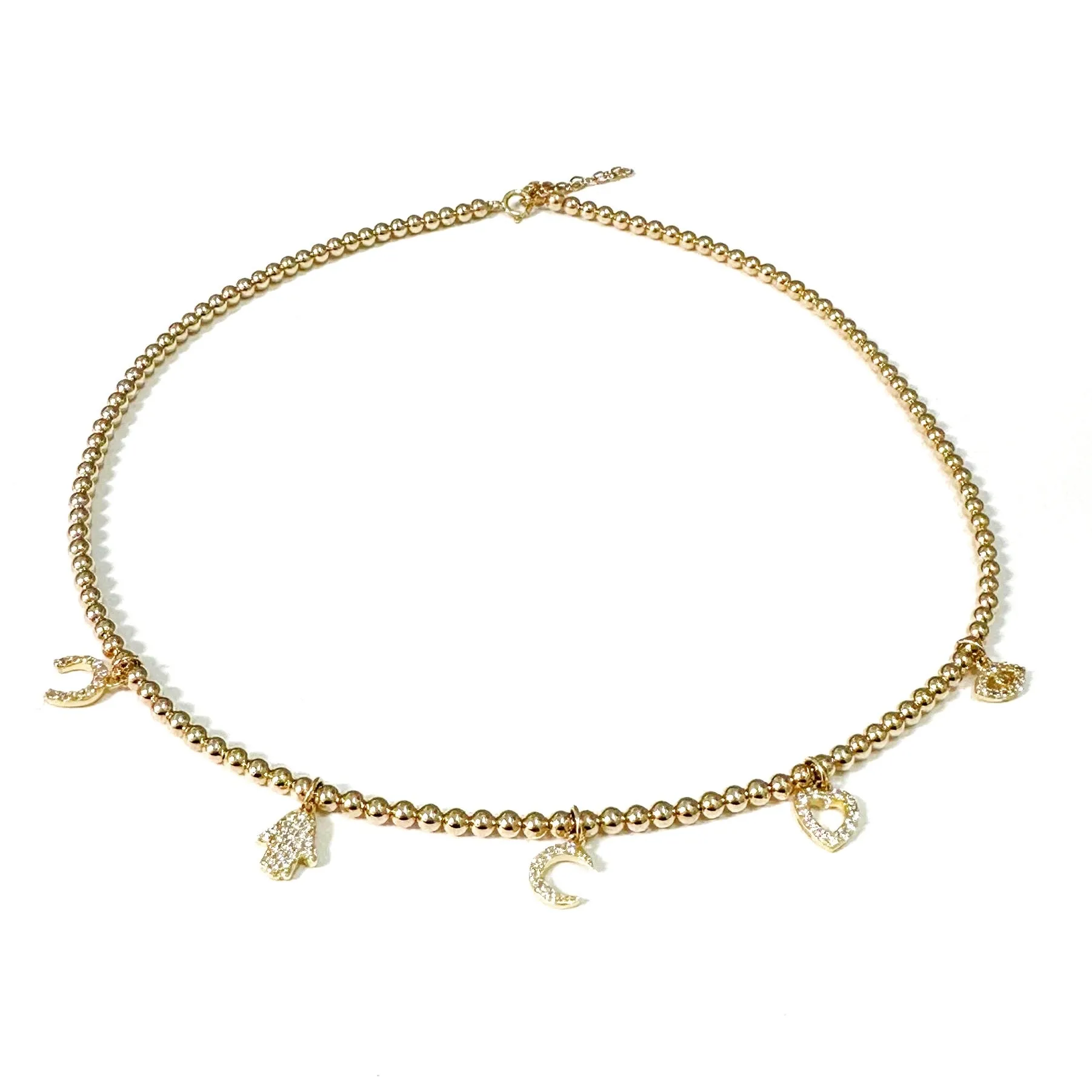 Choker and Pave Charms Water Resistant