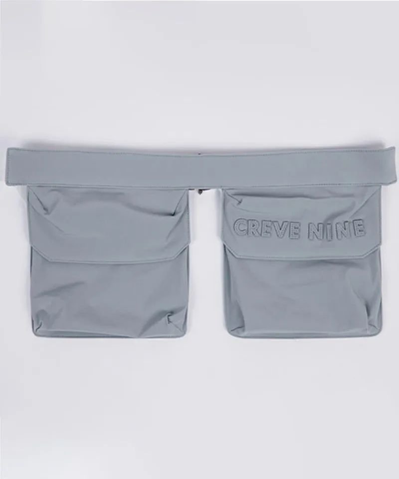 CREVE NINE: Belt Bag Pleated Skirt - Gray