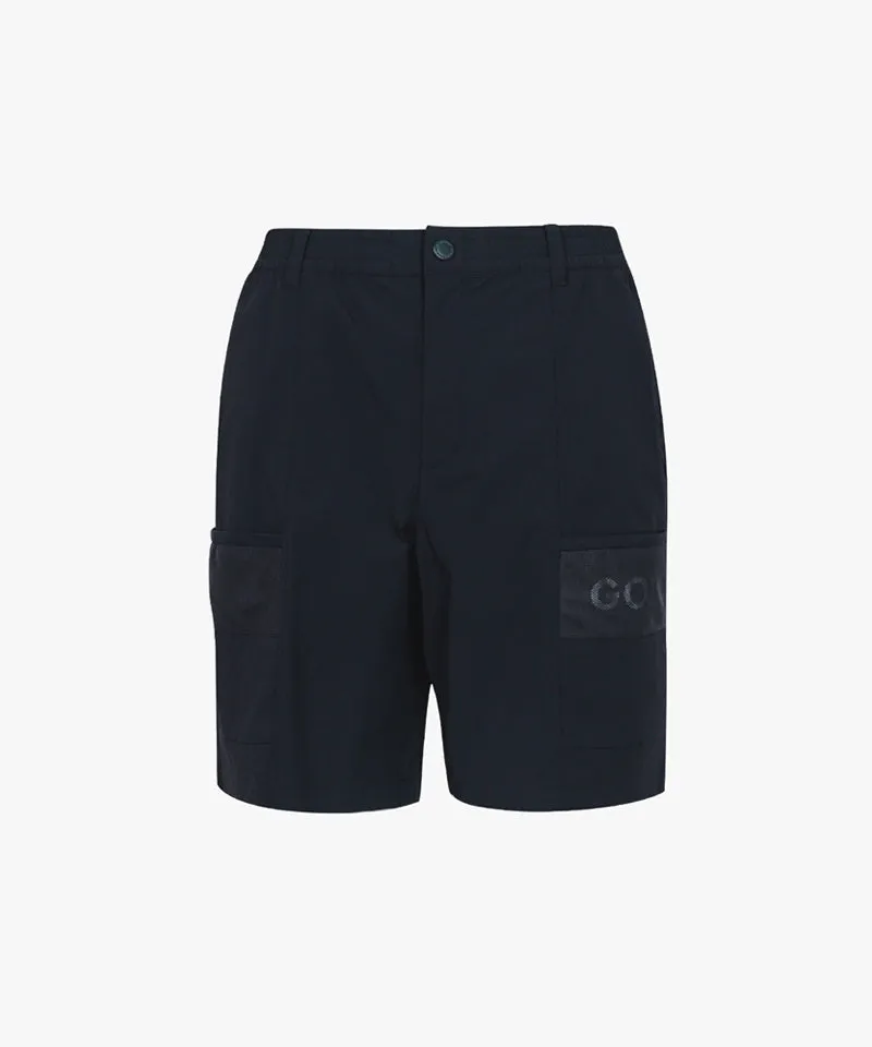 CREVE NINE: Mesh Mix Banding Pants - Charcoal