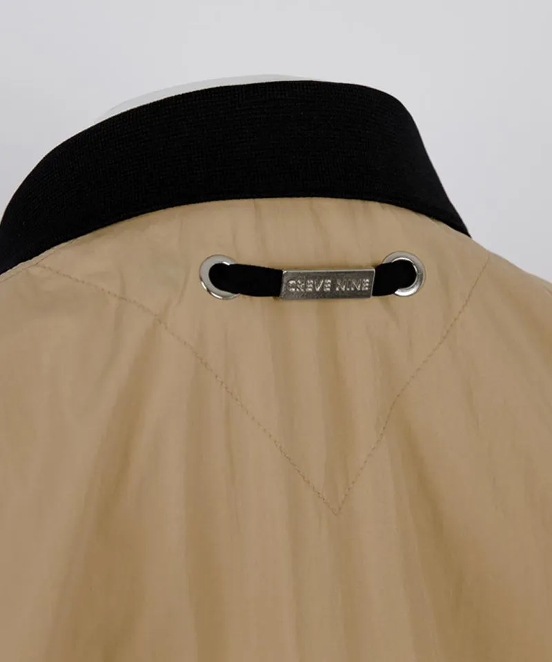 CREVE NINE: Stingray Short Sleeve Jacket - Beige