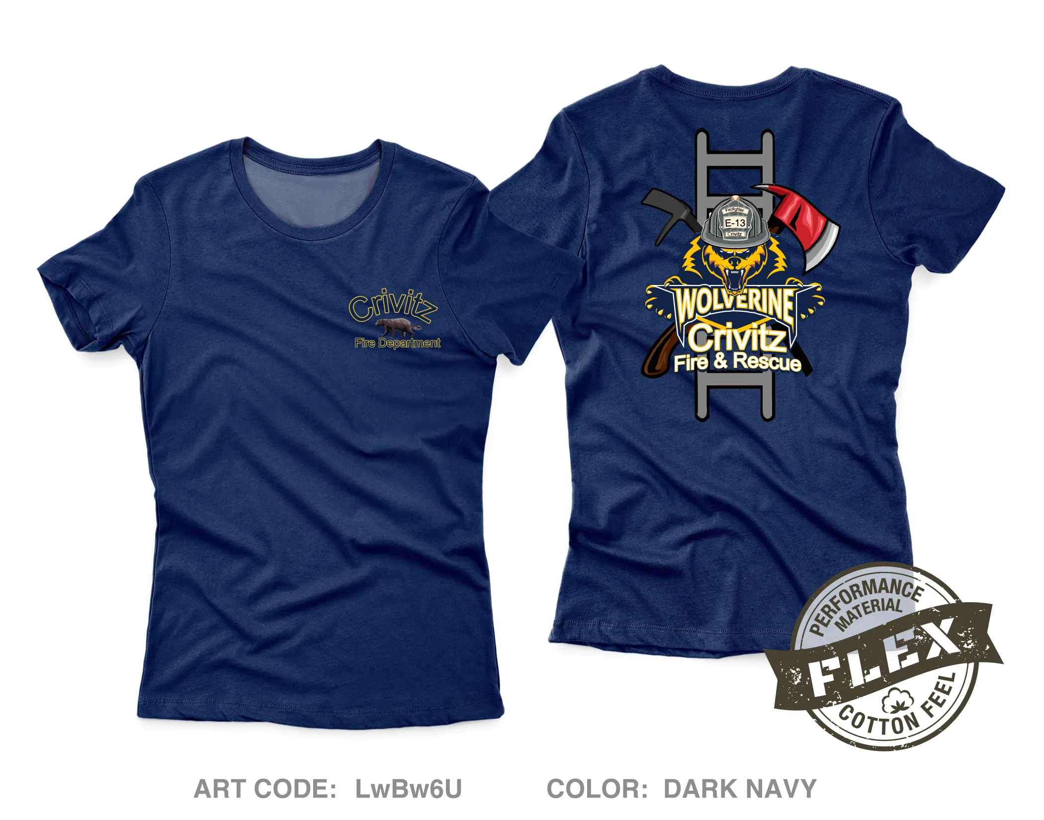 Crivitz fire and rescue Core Women's SS Flex Performance Tee - LwBw6U