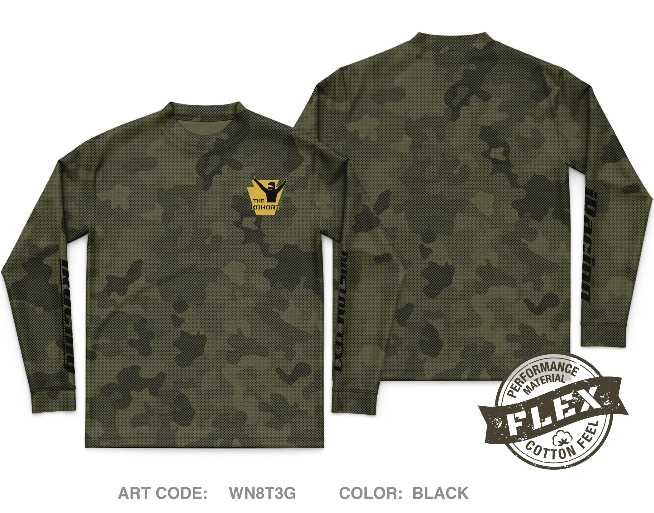 CUSTOM The Kohort Core Men's LS Flex Performance Tee - WN8T3G
