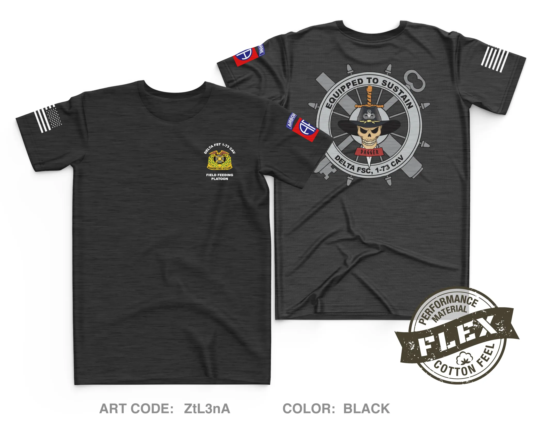 DELTA FST 1-73 CAV Core Men's SS Flex Performance Tee - ZtL3nA