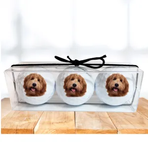 Dog Face Golf Balls - Set of 3 Balls