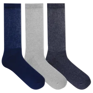 Dr. Scholl's Men's American Lifestyle Diabetes & Circulatory Crew Socks 3 Pair