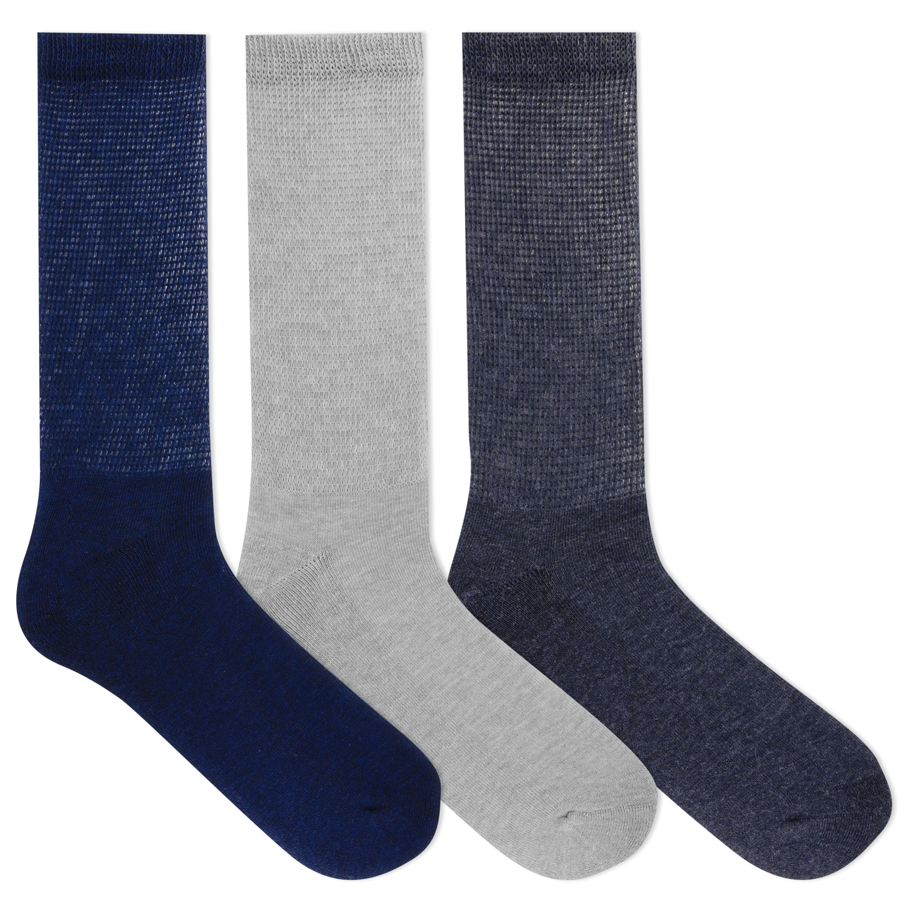 Dr. Scholl's Men's American Lifestyle Diabetes & Circulatory Crew Socks 3 Pair