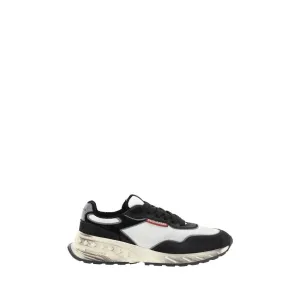 Dsquared2 Sprinter Men Black White Sneakers Leather Athletic Wedge Trainer Shoes
