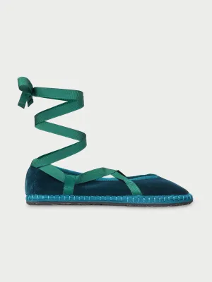 EICHIRO SILK RIBBON PETROL GREEN