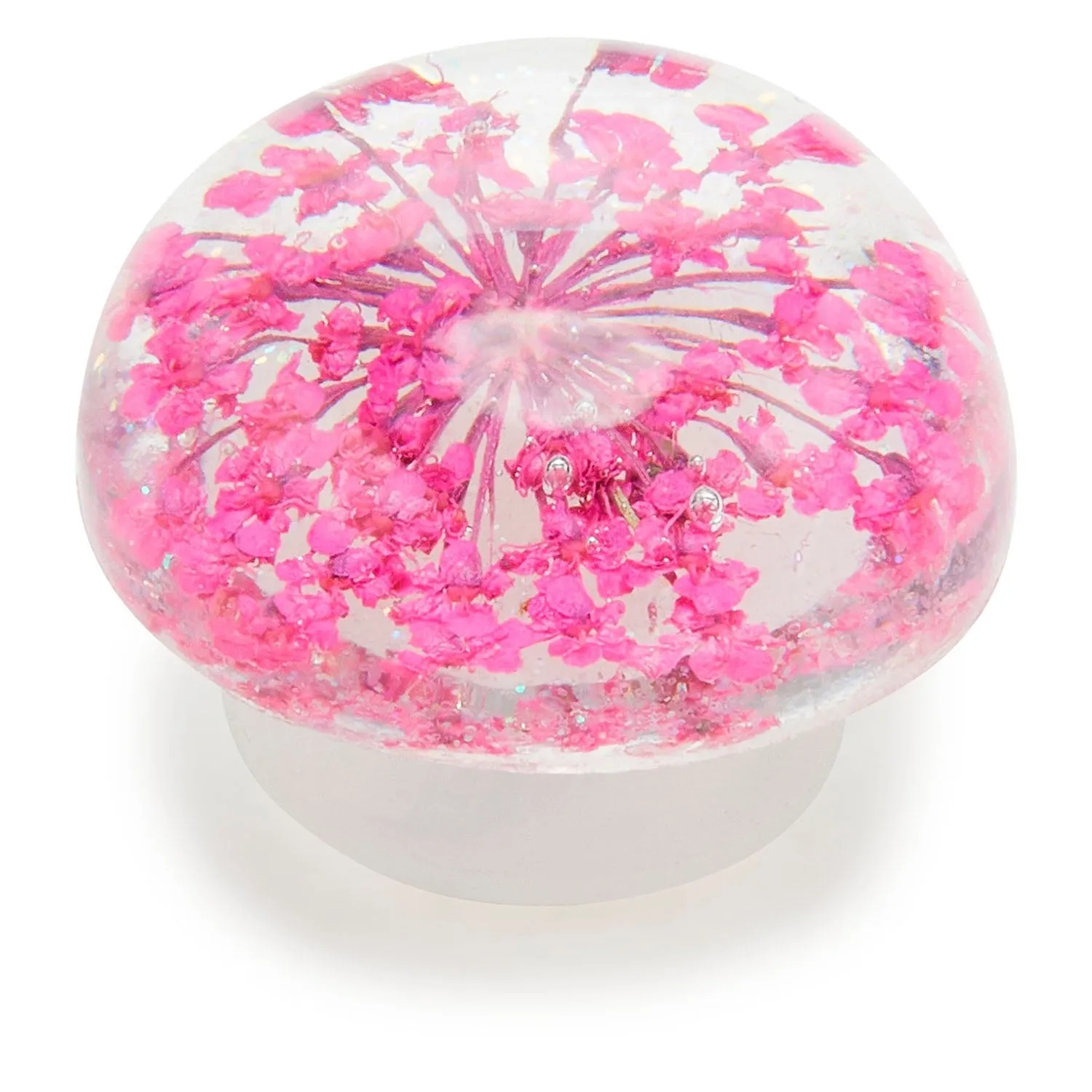 Encapsulated Purple Flower Jibbitz