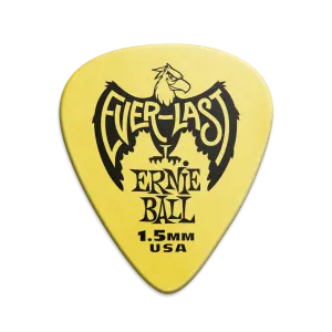 Ernie Ball 1.15 mm Everlast Picks 12 Pack, Yellow