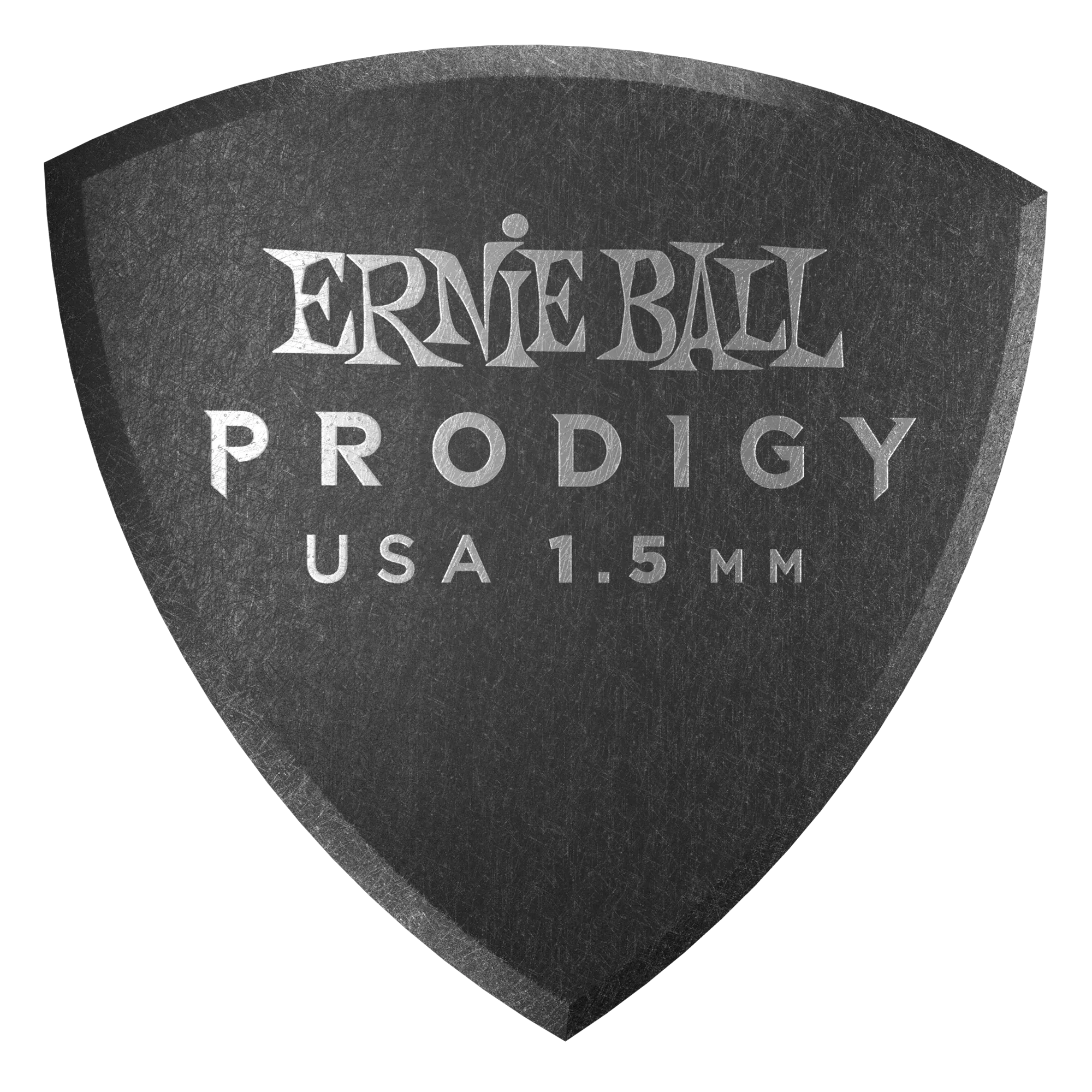Ernie Ball 1.5 mm Large Shield Prodigy Picks 6 Pack, Black