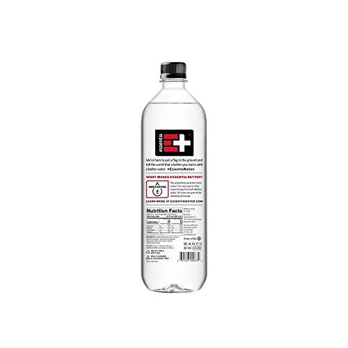 Essentia Water, Ionized Alkaline Bottled Water; Electrolytes for Taste, Better Rehydration, pH 9.5 or Higher, 33.8 Fl Oz, Pack of 12