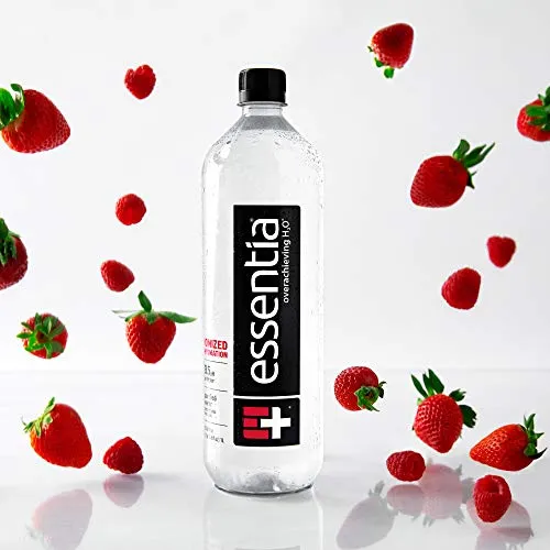 Essentia Water, Ionized Alkaline Bottled Water; Electrolytes for Taste, Better Rehydration, pH 9.5 or Higher, 33.8 Fl Oz, Pack of 12