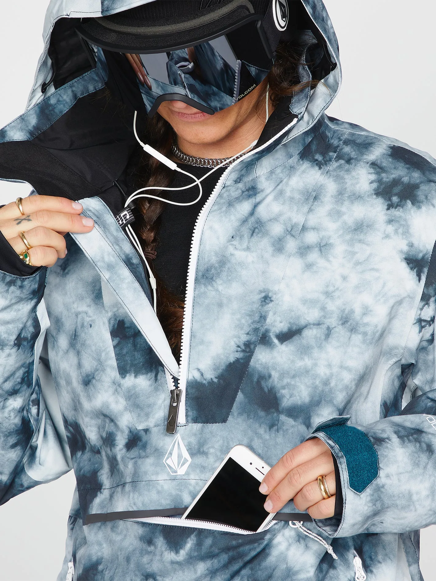 Fern Insulated Gore-Tex Pullover Jacket - Storm Tie-Dye