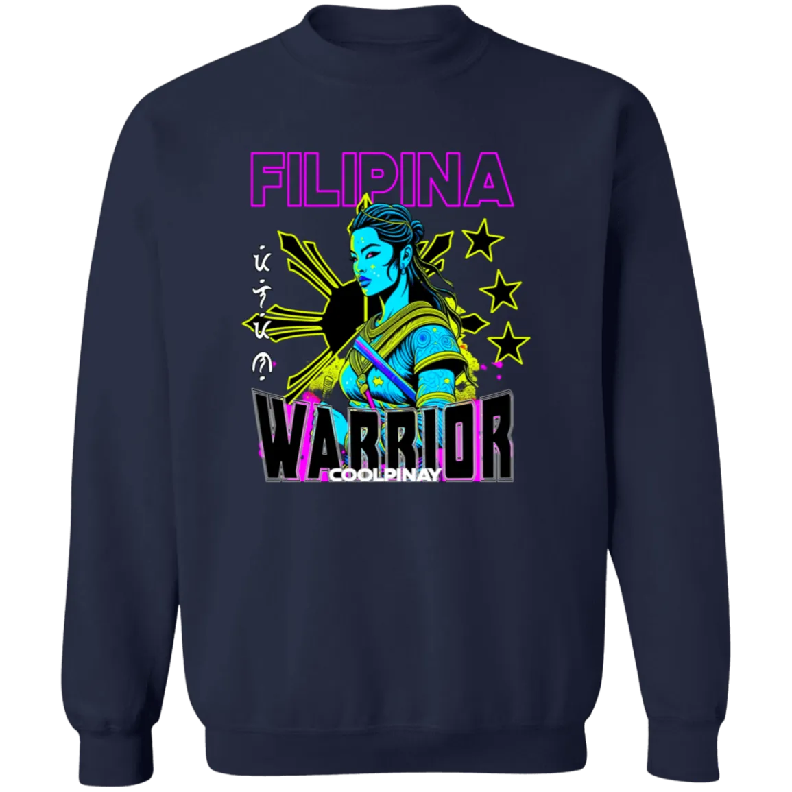 Filipina Warrior Psychadelic Unisex Crewneck Pullover Sweatshirt