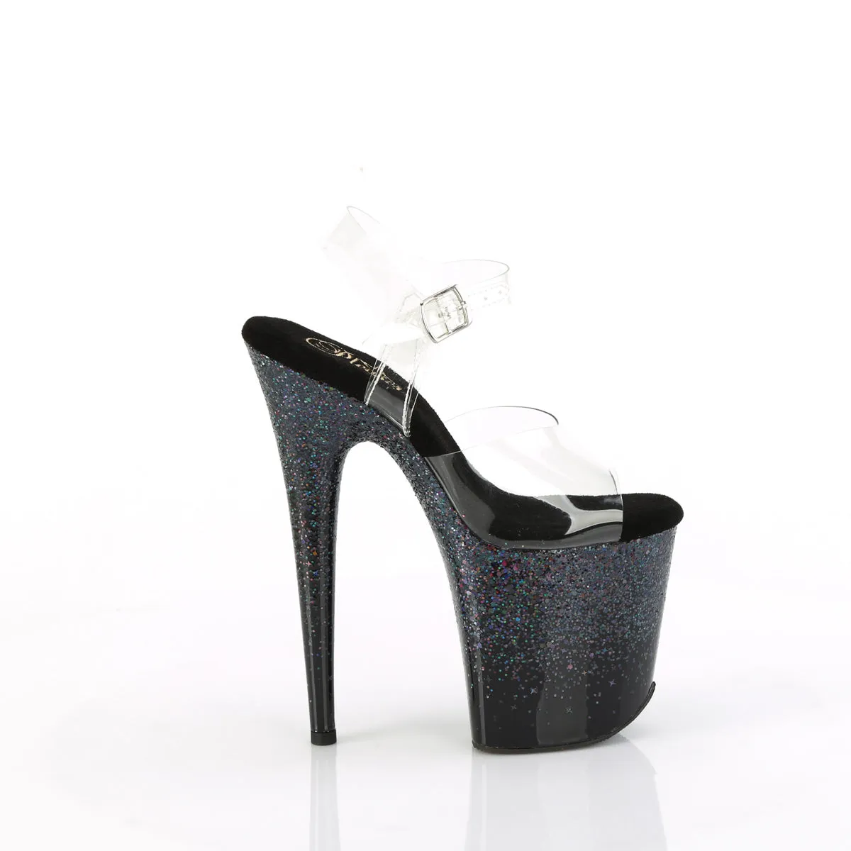 FLAMINGO-808SS  Clear/Black Multi Glitter