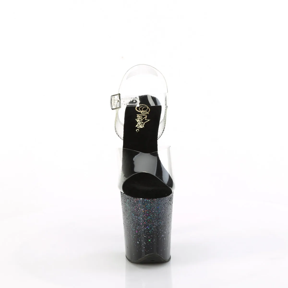 FLAMINGO-808SS  Clear/Black Multi Glitter