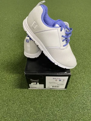 Footjoy Ladies enJoy Golf Shoes 95708K / Light Grey / Size UK 5 WIDE