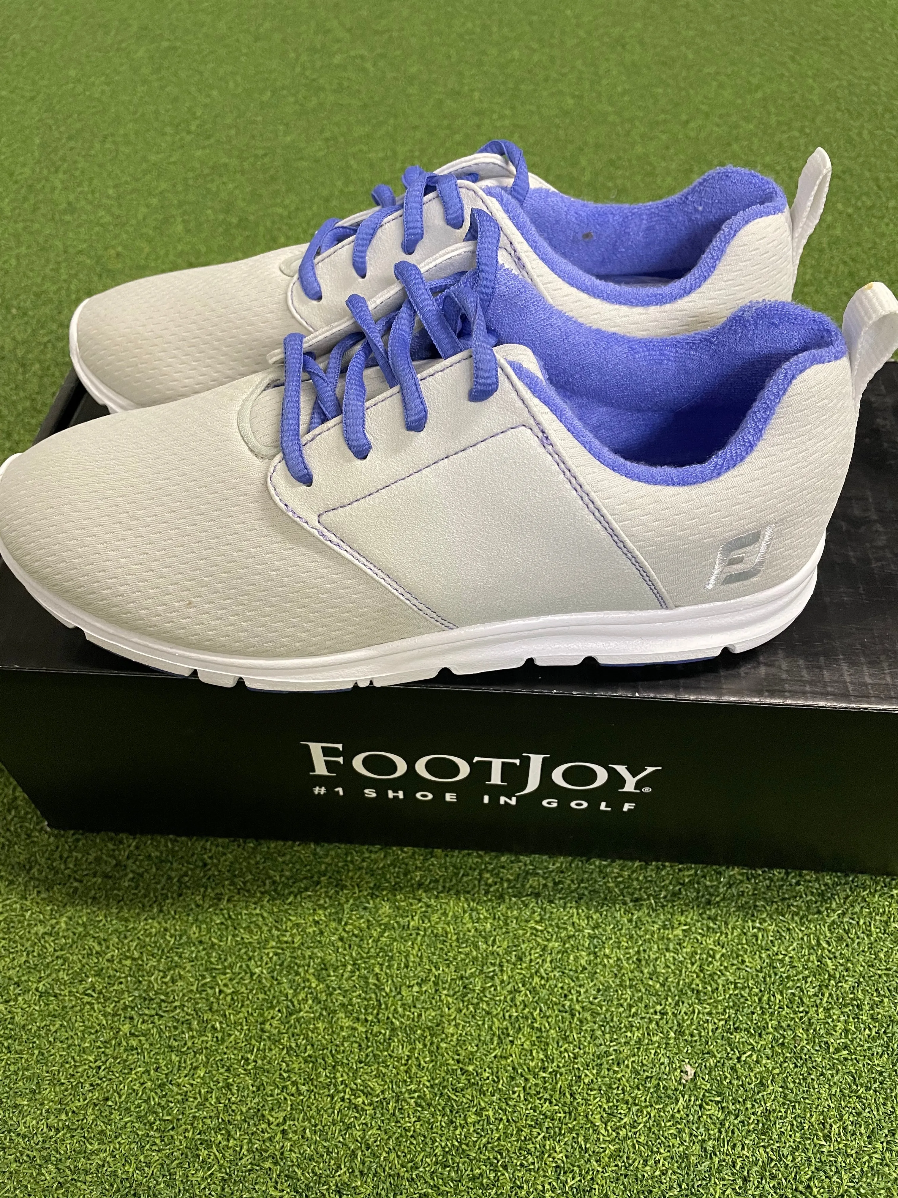 Footjoy Ladies enJoy Golf Shoes 95708K / Light Grey / Size UK 5 WIDE