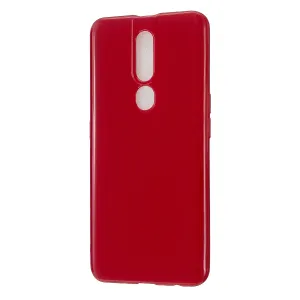 For OPPO F11/F11 Pro Cellphone Cover Glossy TPU Simple Profile Bumper Protective Mobile Phone Case Rose red