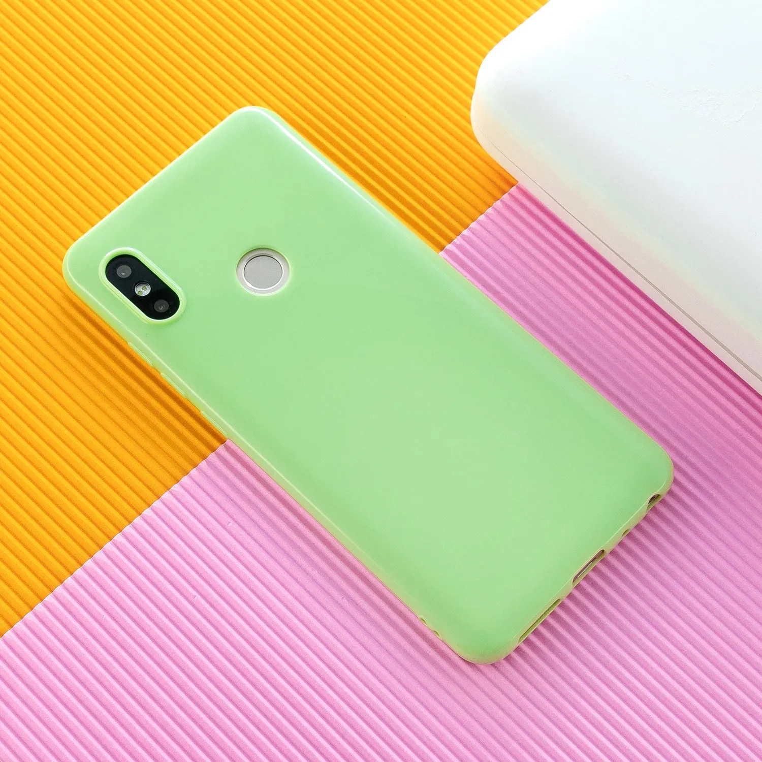 For Redmi GO/Note 5 Pro/Note 6 Pro Cellphone Cover Drop and Shock Proof Soft TPU Phone Case Classic Shell Bright black