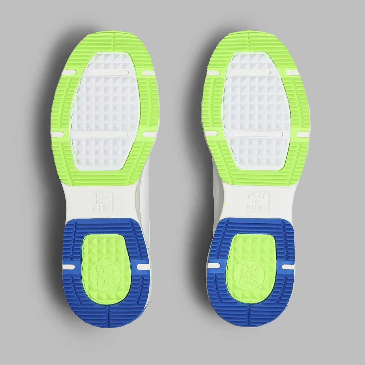 G/Fore Men's MG4  Stippled Golf Shoe - Snow/ Acid Lime