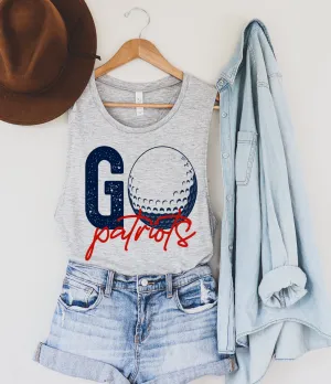 Go Patriots Golf Mom Tank/ Full Muscle Tank