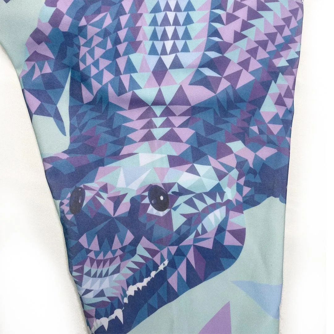 Graphic Long Sleeve Rash Guards for Women - Alligator Style