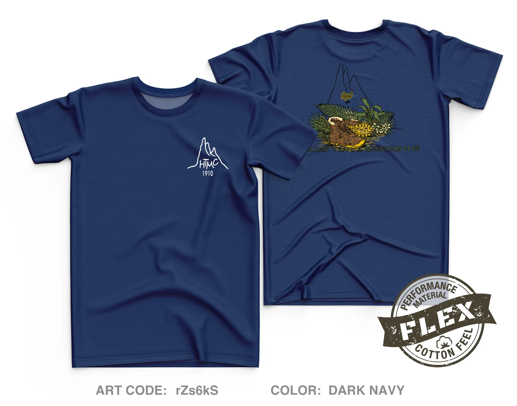 Hawaiian Trail and Mountain Club (HTMC) Core Men's SS Flex Performance Tee - rZs6kS