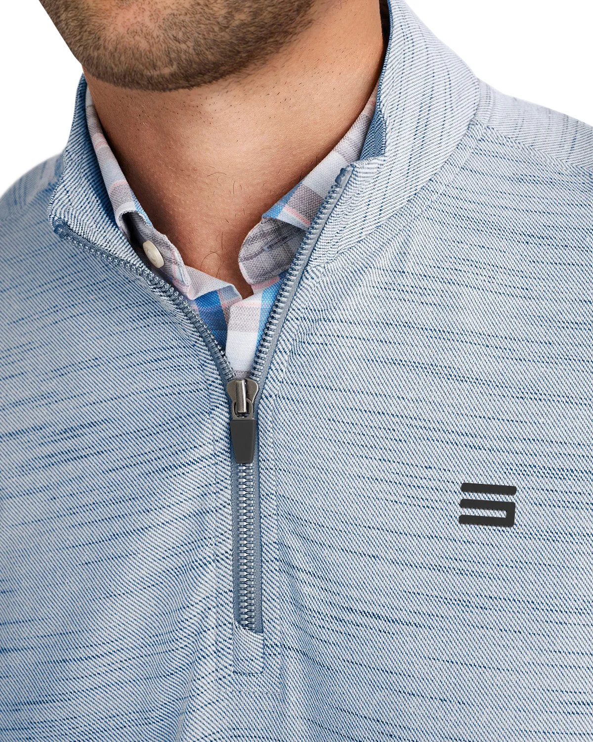 Heathered Quarter Zip Pullover Sweater
