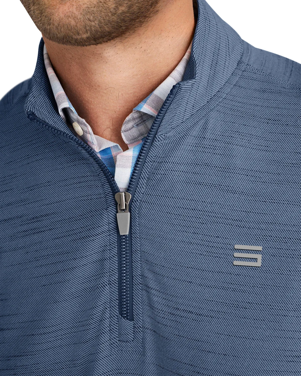 Heathered Quarter Zip Pullover Sweater