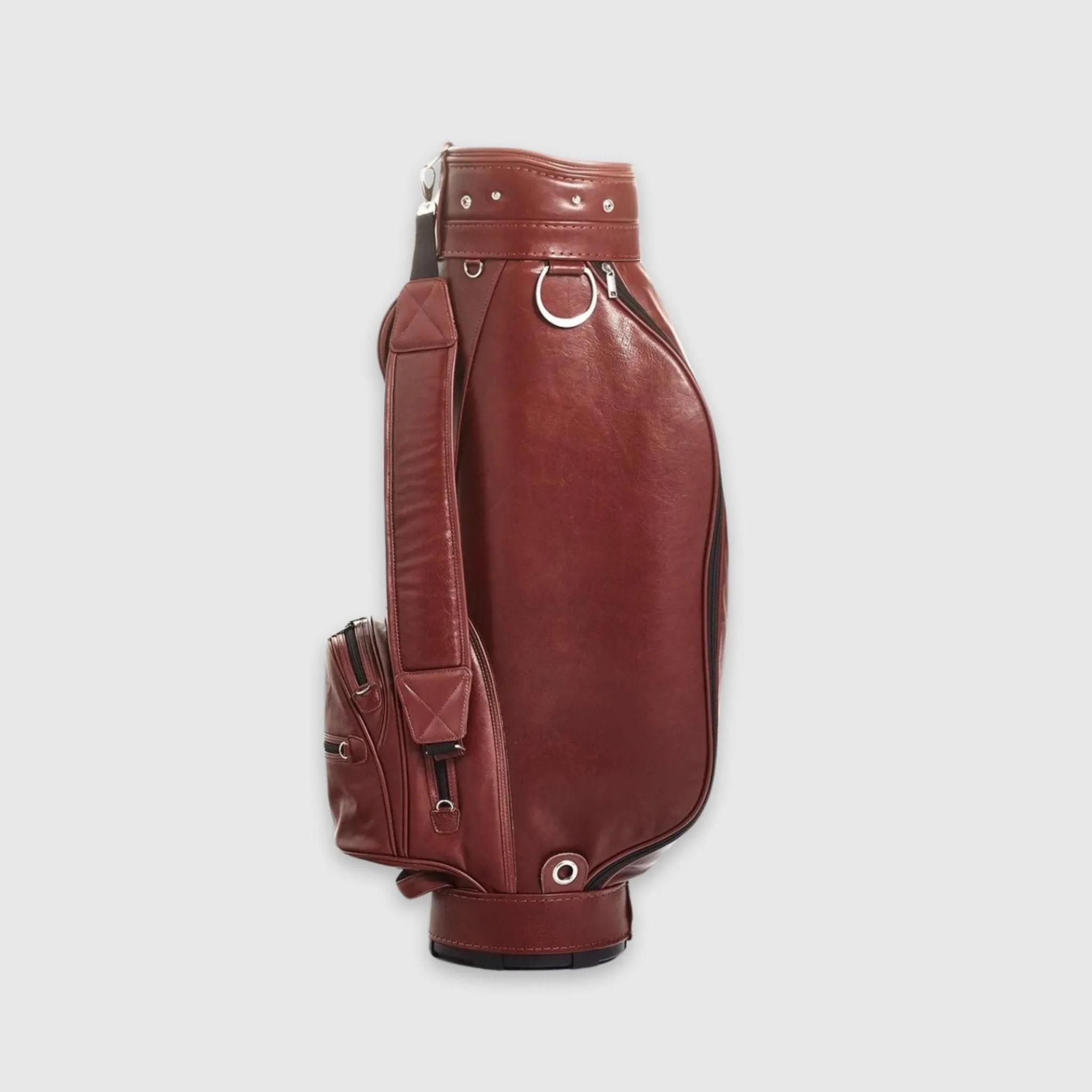 Heritage Brown Leather Golf Bag - Cart