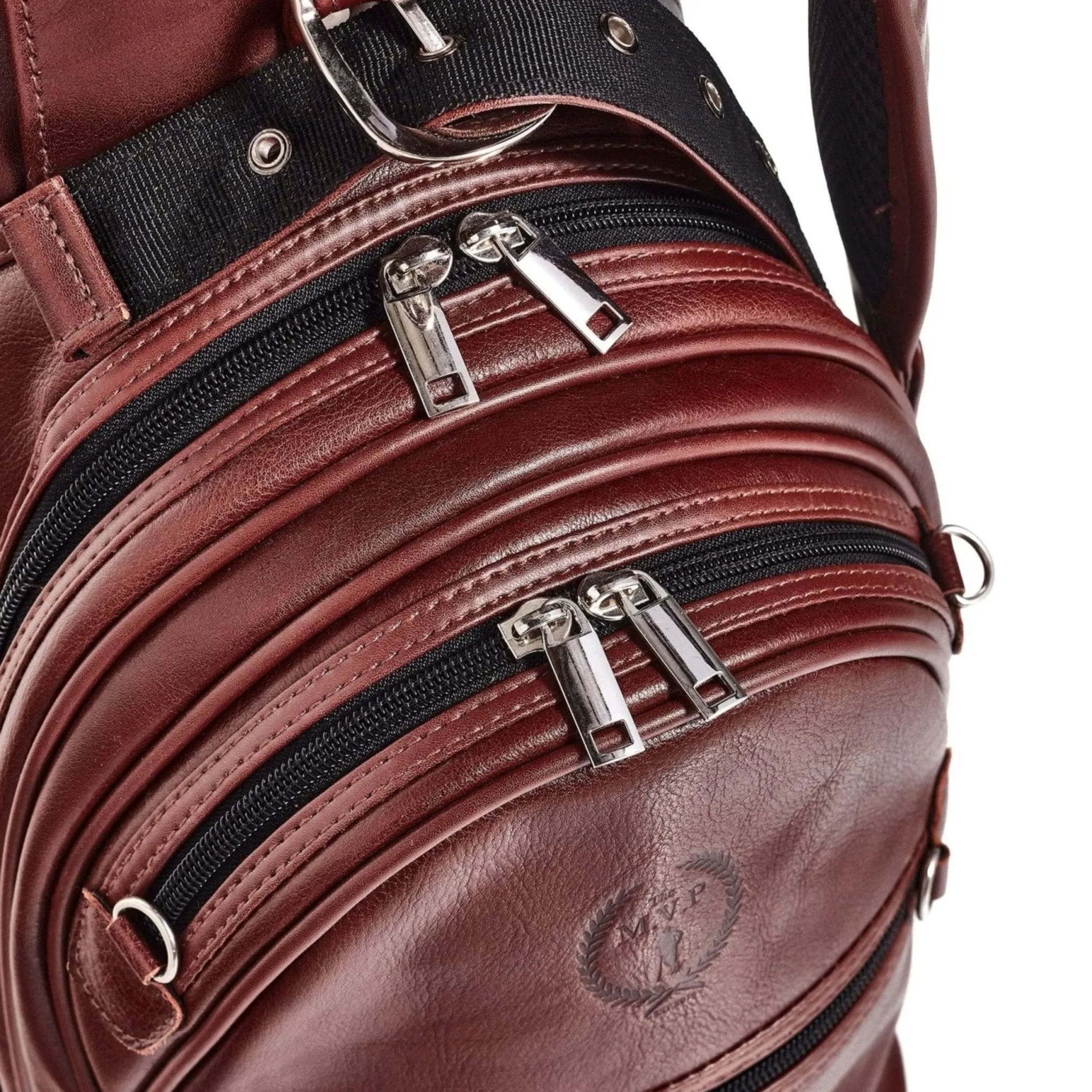 Heritage Brown Leather Golf Bag - Cart