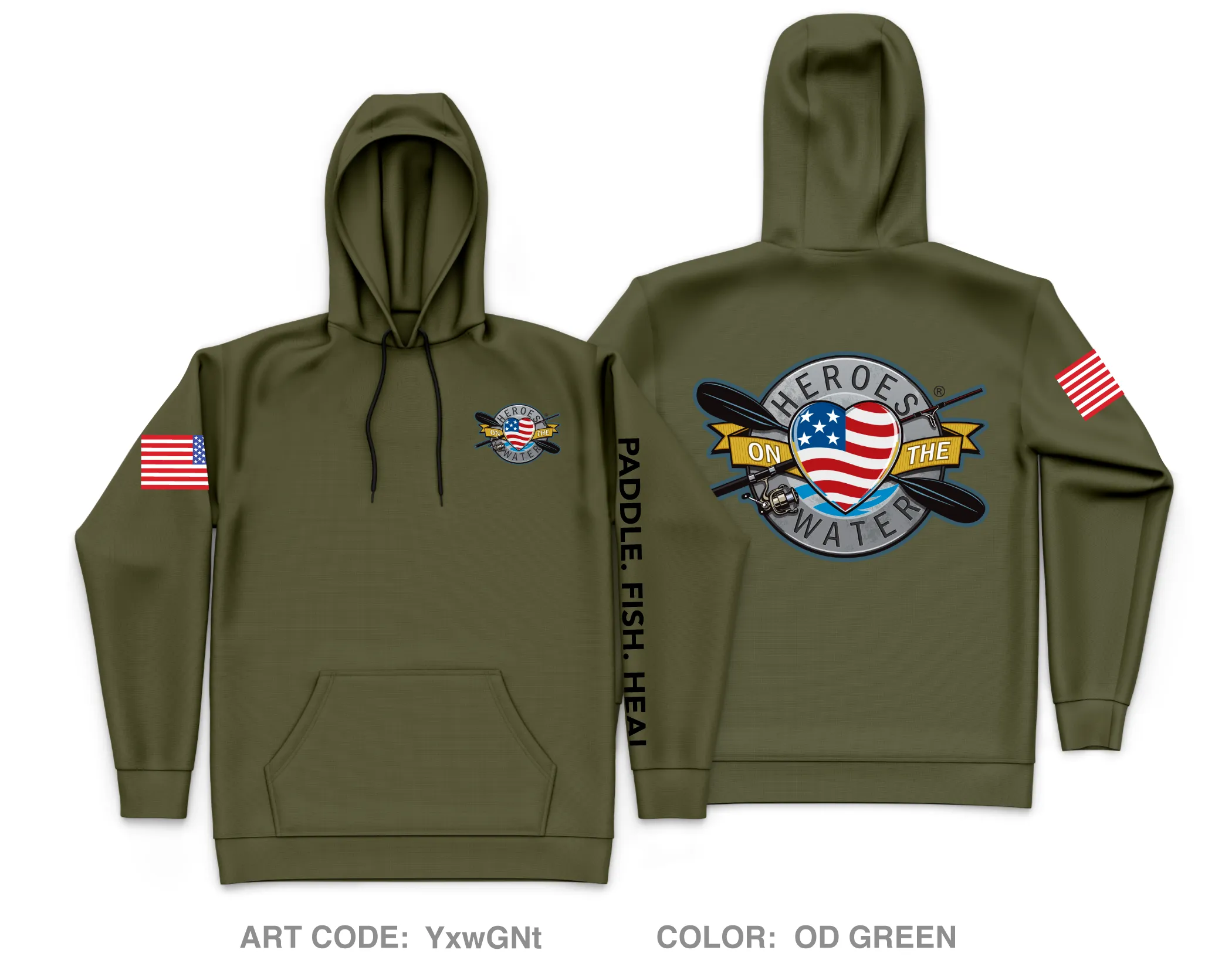 Heroes on the Water - Avila Beach Chapter Fundraising Collection Core Men's Hooded Performance Sweatshirt - YxwGNt