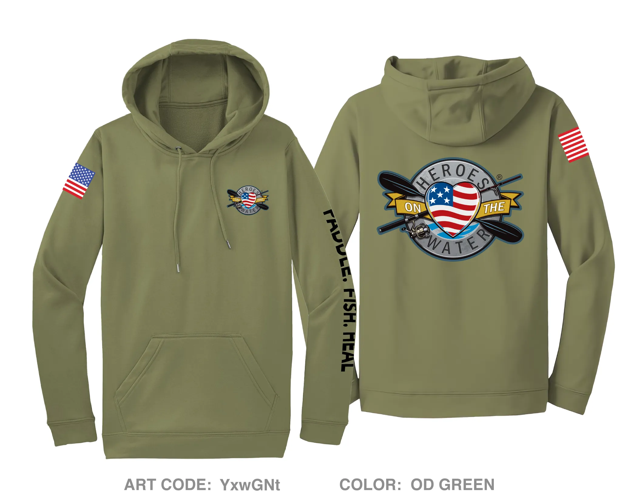Heroes on the Water - Avila Beach Chapter Fundraising Collection Hi-Tech Performance Hoodie - YxwGNt
