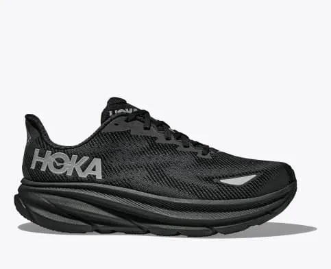 Hoka Men's & Women's Clifton 9 GTX Running Shoe in Black & Varsity Navy/NauticalDusk