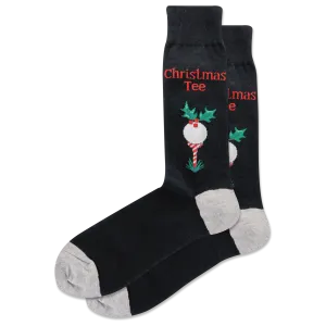 HOTSOX Men's Christmas Tee Golf Crew Socks