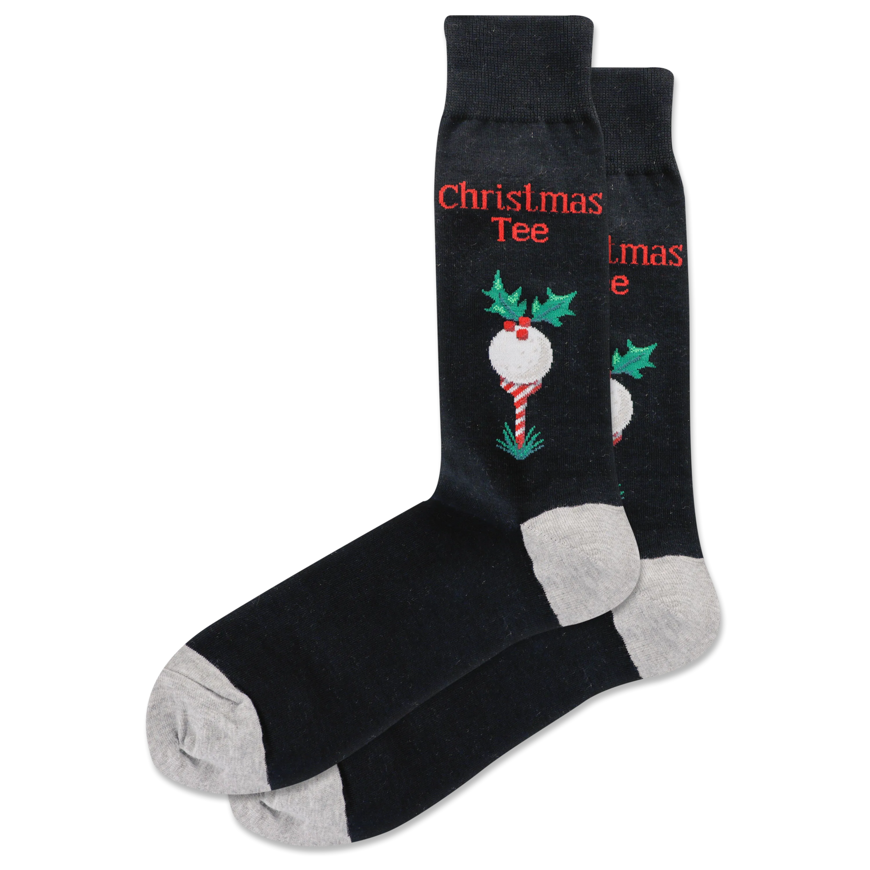 HOTSOX Men's Christmas Tee Golf Crew Socks