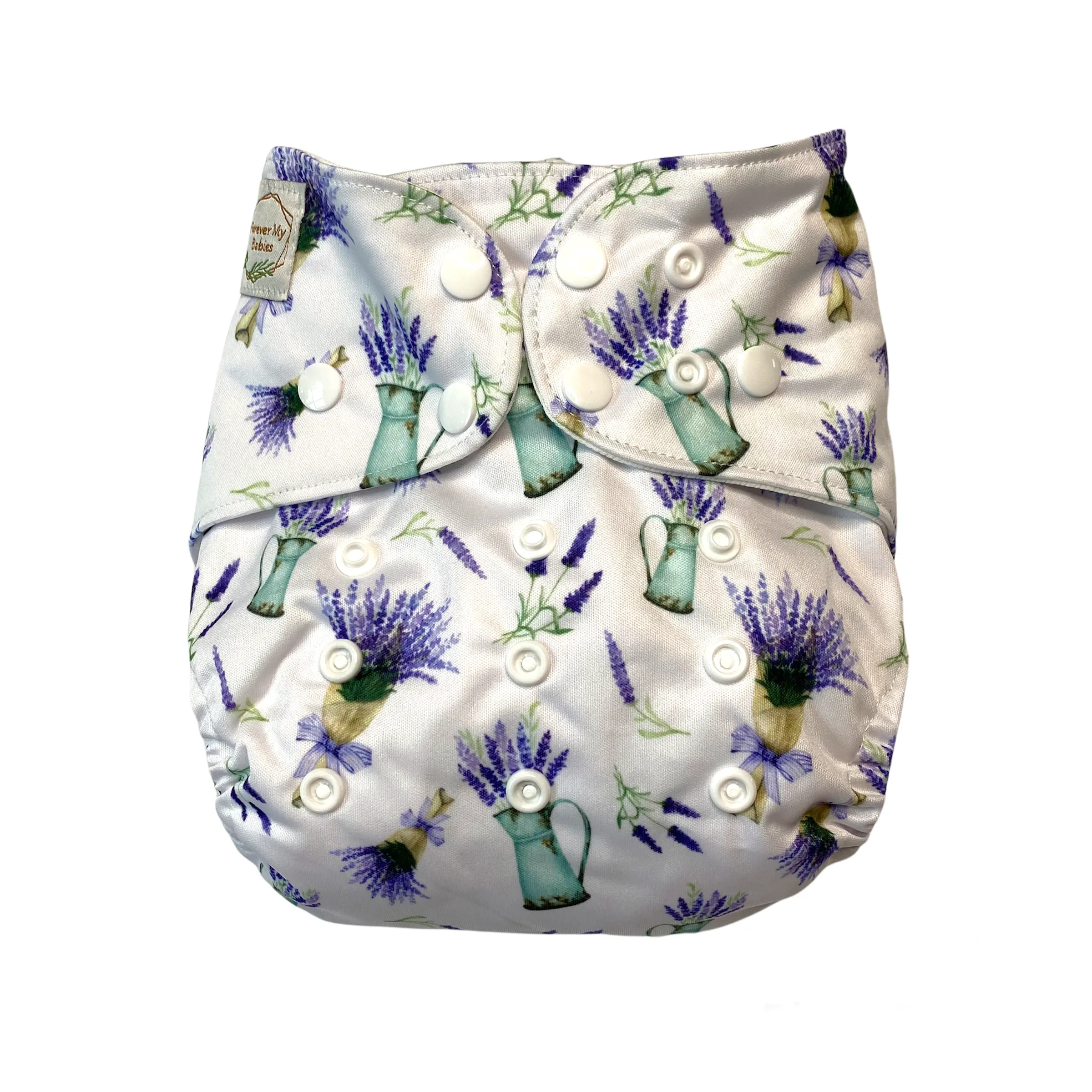 IN-STOCK Forever My Babies Cloth Diaper - Lovely Lavender (Upright Print on Front & Back)