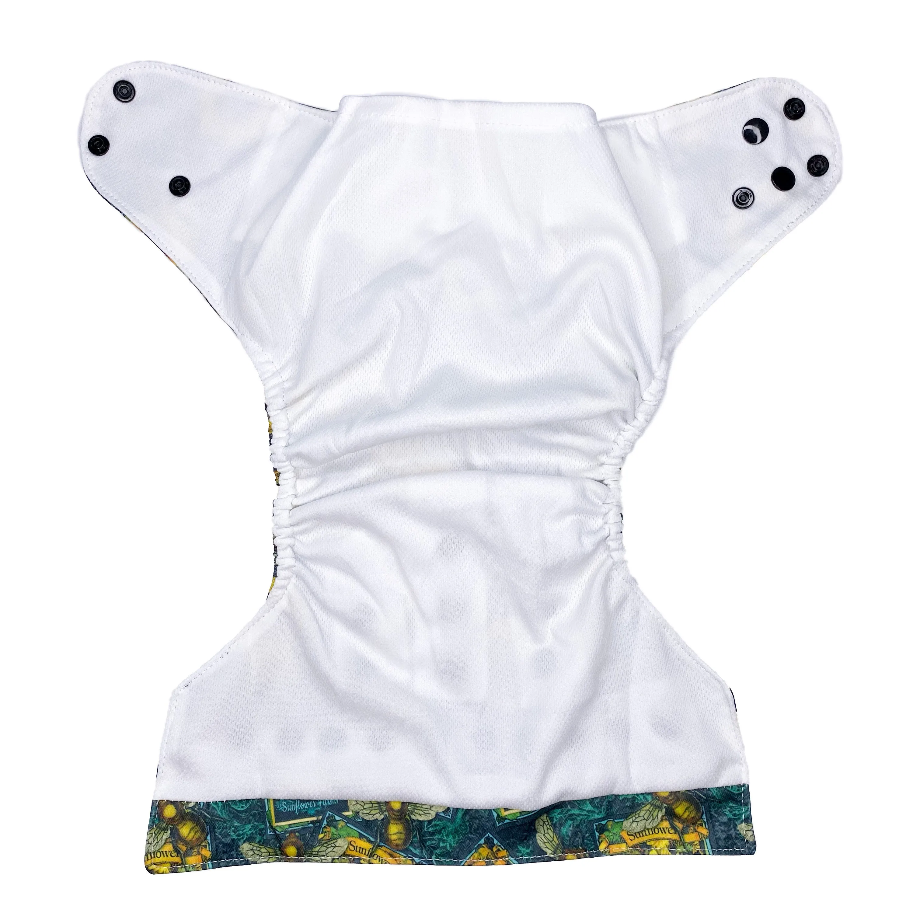 IN-STOCK Forever My Babies Cloth Diaper - Sunflower Seed Packets & Bees (Upright Print on Front & Back)