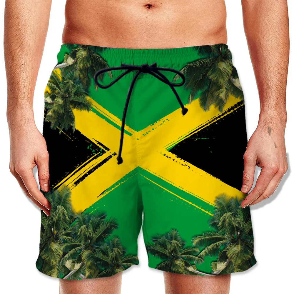 Jamaica Jamaican Flag Symbol Men Beach Shorts